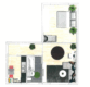 gemütliche 2-Zimmer Wohnung - Grundriss